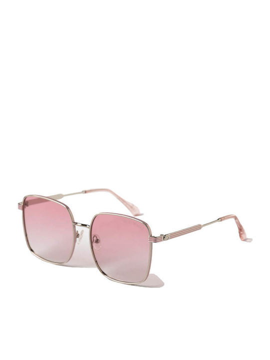 Moscow Mule Women's Sunglasses with Silver Metal Frame and Pink Gradient Polarized Lens MM/LS309/4