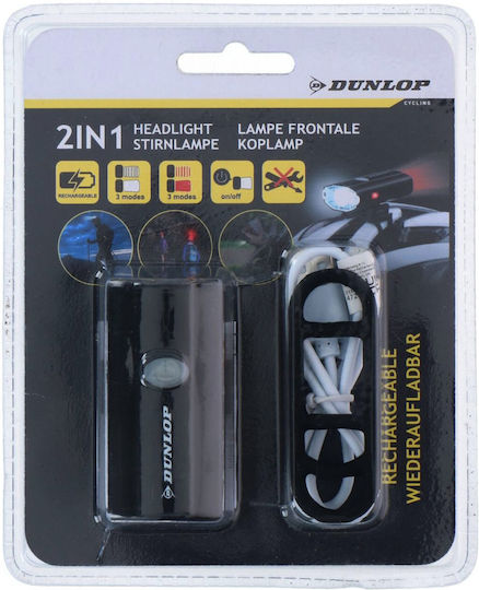 Dunlop 472843 Reîncărcabil Set Lumini Bicicletă