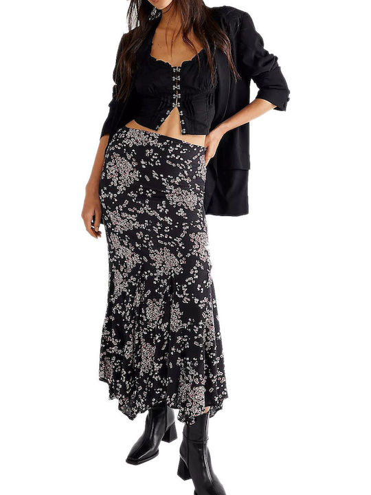 Free People Backseat Glamour Maxi skirt OB1533174-Black Women's skirt