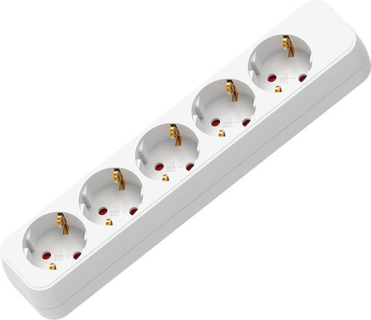 Muhler Power Strip 5 Positions with Switch and Cable 1.5m