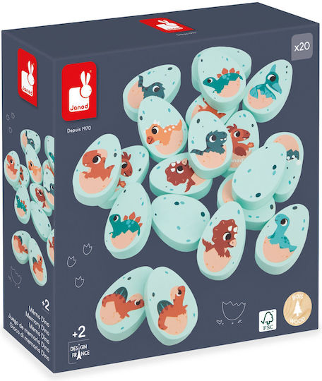 Board Game Dino Memory for 1 Player 2+ Years Old Janod