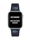 Lacoste Armband Leder Schwarz (Apple Watch 44/45/46mm/Ultra 49mm)