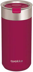 Quokka Glass Thermos Stainless Steel BPA Free Brown 400ml with Mouthpiece