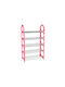 Plastică Suport pentru pantofi cu 5 Rafturi Pink / Silver L42xW18xH71cm