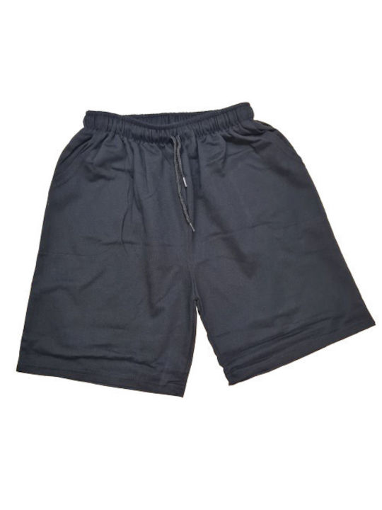 Fabric shorts with 2 pockets and drawstring waist Black solid color