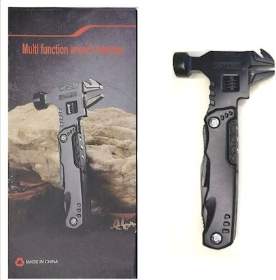 Multi-tool 16 tools Black with Blade made of Steel in Sheath