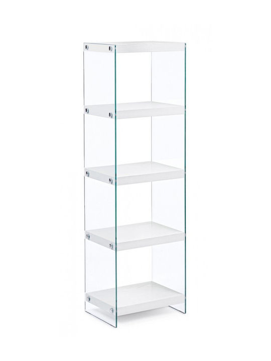 Bookcase Line White 40x30x131cm