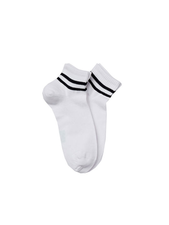 ME-WE Damen Einfarbige Socken Weiß 2Pack