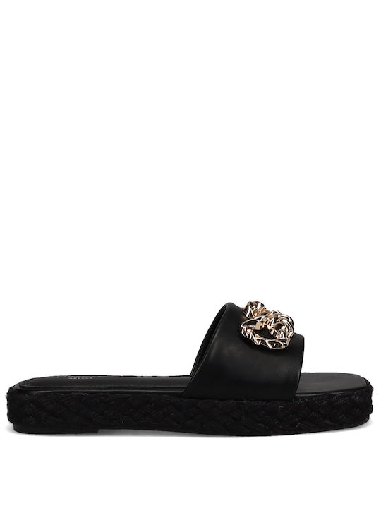 Migato Damen Flache Sandalen Flatforms in Schwa...
