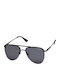 Le Specs Unisex Sonnenbrille mit Schwarz Metall Gestell und Schwarz Linse LSP2102401