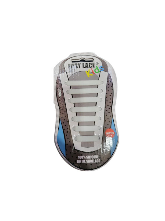 Easy Lace Șireturi de Pantofi Elastici Albe 14buc Easy Lace Șireturi de Pantofi Elastici Albe 14buc