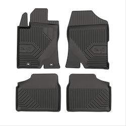 Frogum Set of Front and Rear Mats Tray Type 4pcs from Rubber for Toyota Avensis Black