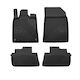 Frogum Set of Front and Rear Mats 4pcs Tray Type for Peugeot 407 Citroen C5 2004-2011 Black