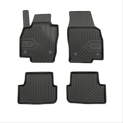 Frogum Set Covorașe Față și Spate Tip Tavă 4buc din Furtun pentru Seat Arona / Ibiza Skoda Fabia Volkswagen Polo Negre