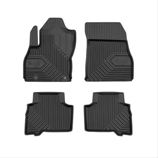 Frogum Set of Front and Rear Mats 4pcs for Fiat Qubo 2008-2020 Black