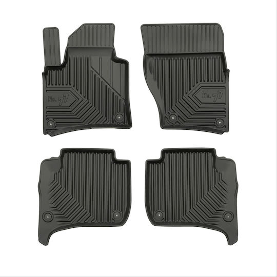 Frogum Set of Front and Rear Mats 4pcs for Volkswagen Touareg Porsche Cayenne 2010-2017 Black