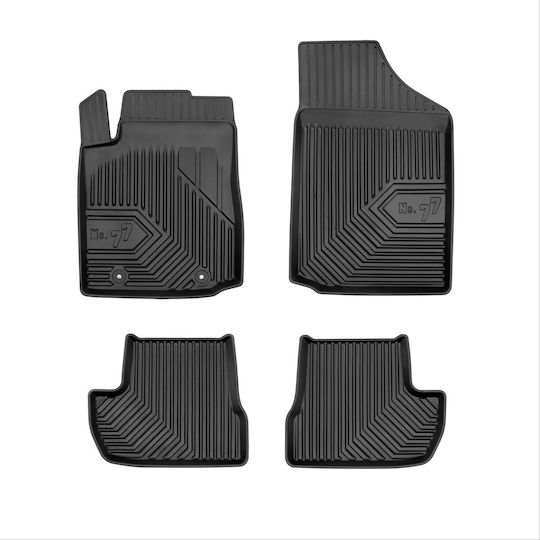 Frogum Σετ Μπροστινά και Πίσω Πατάκια 4τμχ για Citroen C2 2003-2009 Μαύρα