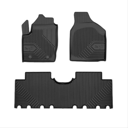 Frogum Set of Front and Rear Mats 3pcs for Ford Galaxy 1995-2006 Black
