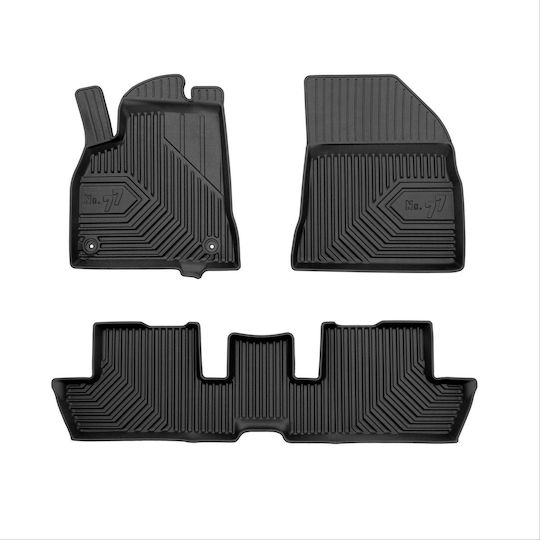 Frogum Set of Front and Rear Mats 3pcs for Peugeot 3008 2009-2016 Black
