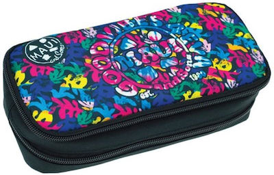 Maui & Sons Vibing Pencil Case Barrel with 2 Compartments Multicolored