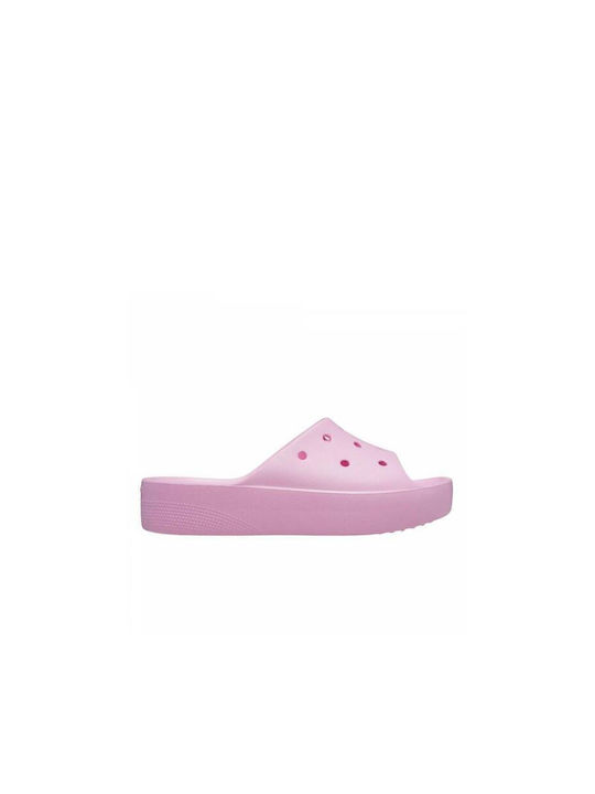 Crocs Classic Frauen Flip Flops mit Plattform in Rosa Farbe