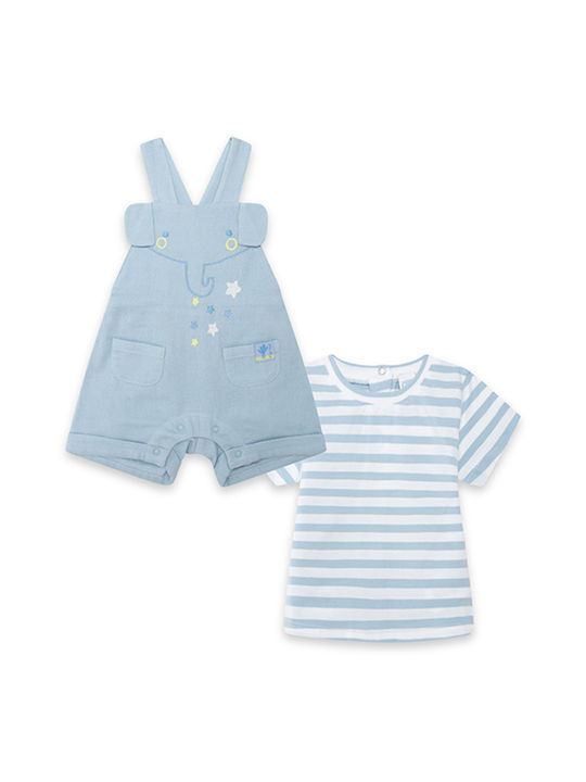 Tuc Tuc Baby Bodysuit Set Short-Sleeved with Shorts Light Blue