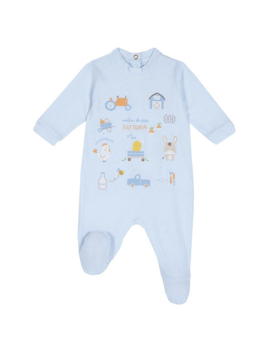 Chicco Set Baby Strampler Langärmliges Hellblau