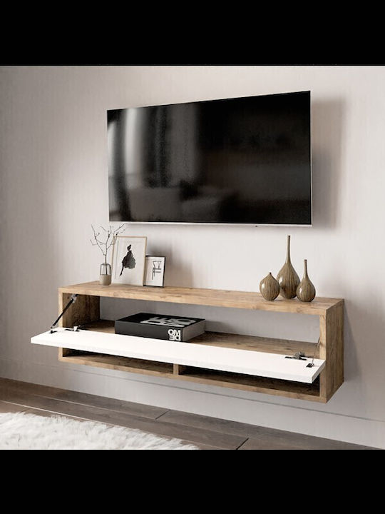 Έπιπλο Τηλεόρασης Roscoe Λευκό-oak Μ100xΠ31.5xΥ...