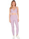 Set Women's Long Leggings High Waisted & Push Up Purple