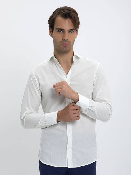 Solid Color Slim Fit Shirt Donini Ecru