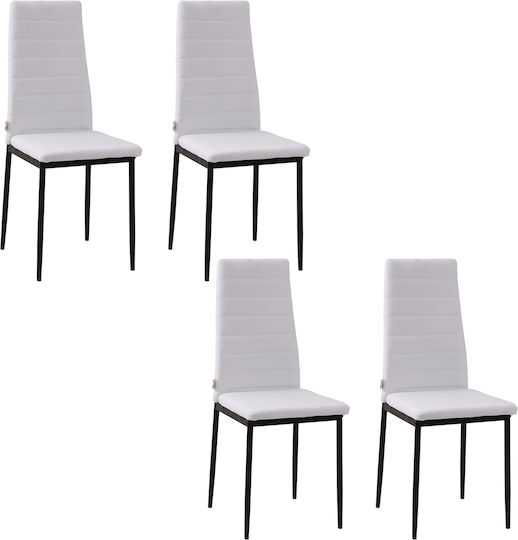 Stühle Speisesaal Weiß 4Stück 50x41x110cm