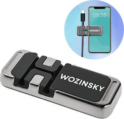 Wozinsky Magnetic Phone Holder/Cable Organizer σε Μαύρο χρώμα