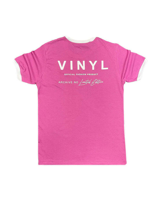 Vinyl Art Clothing Ανδρικό T-shirt Κοντομάνικο Ροζ