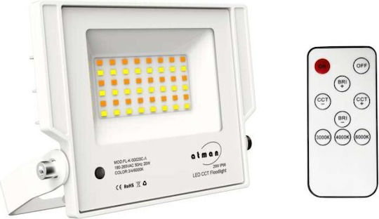 Atman Waterproof LED Floodlight 20W Cold White 6000K IP66