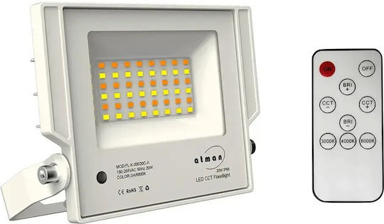 Atman Wasserdicht LED Flutlicht 20W Kaltweiß 6000K IP66