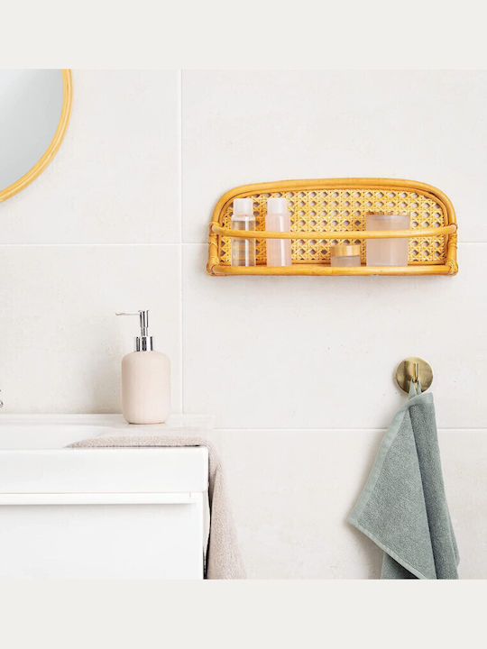 Navaris Επιτοίχια Ραφιέρα Μπάνιου Bamboo 40x10x15cm Καφέ