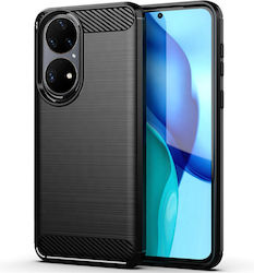 Techsuit Carbon Silicone Back Cover Black (Huawei P50 Pro)