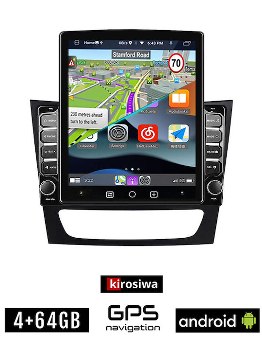 Kirosiwa Car-Audiosystem für Mercedes-Benz E Klasse (W211) 2003-2009 (Bluetooth/USB/WiFi/GPS/Apple-Carplay) mit Touchscreen 9.7"