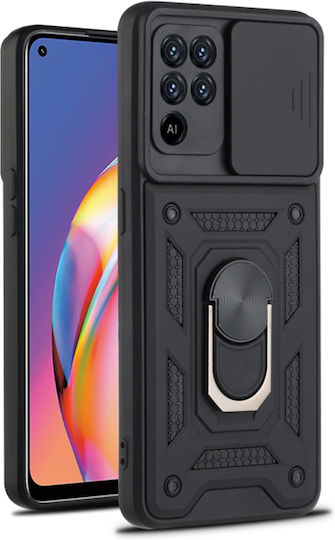 Techsuit CamShield Series Umschlag Rückseite Kunststoff / Silikon Schwarz (Oppo A94)