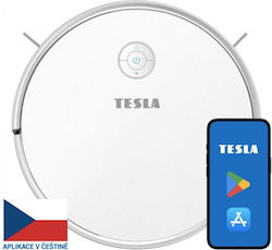 Tesla RoboStar IQ400 Robot Vacuum Cleaner for Sweeping & Mopping with Wi-Fi White