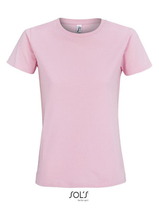 Sol's Imperial Γυναικείο Διαφημιστικό T-shirt Κοντομάνικο σε Ροζ Χρώμα