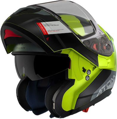 MT Atom SV Flip-Up Helmet with Sun Visor ECE 22.05 1750gr Black Matt MT007425