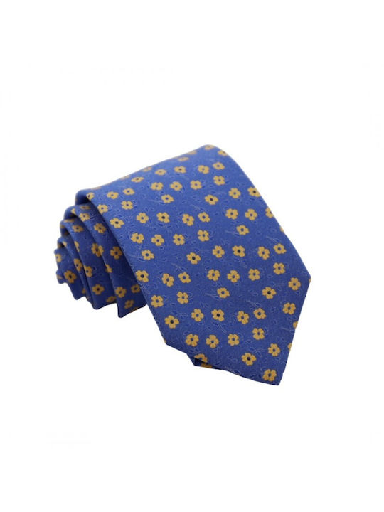 Tie Blue/Yellow Flower 6/8cm.