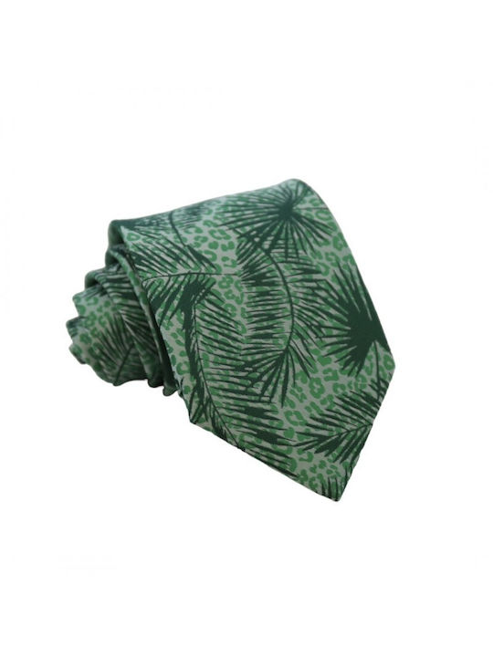 Tie Tropical Green 6/8cm.