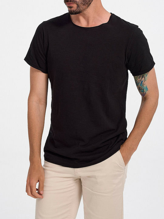 Rook T-shirt Bărbătesc cu Mânecă Scurtă Negru