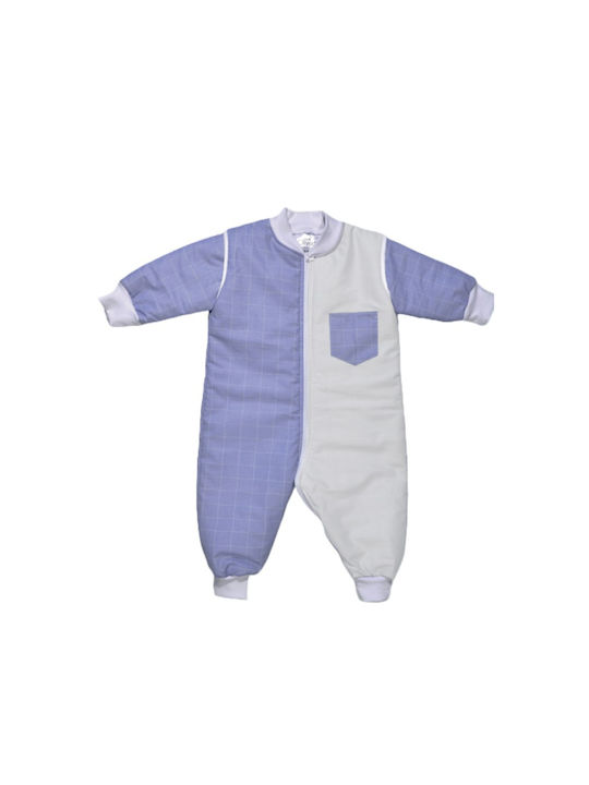 Baby Oliver Winter Sleeping Bag with Feet 2.5 Tog Light Blue with Detachable Sleeves