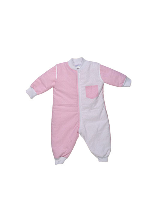 Baby Oliver Χειμερινός Υπνόσακος με Αποσπώμενα Μανίκια Ροζ