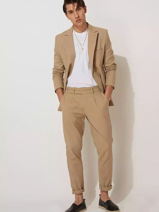 Stefan Fashion Trousers Chino Elastic Beige