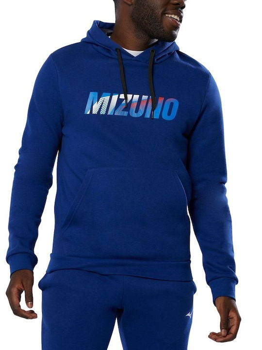 Mizuno Φούτερ Navy Μπλε με Κουκούλα