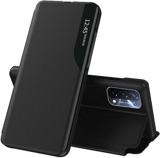 Techsuit eFold Series Buchen Sie Kunststoff / Leder Schwarz (OnePlus NordOppo A54 5G / A74 5G)
